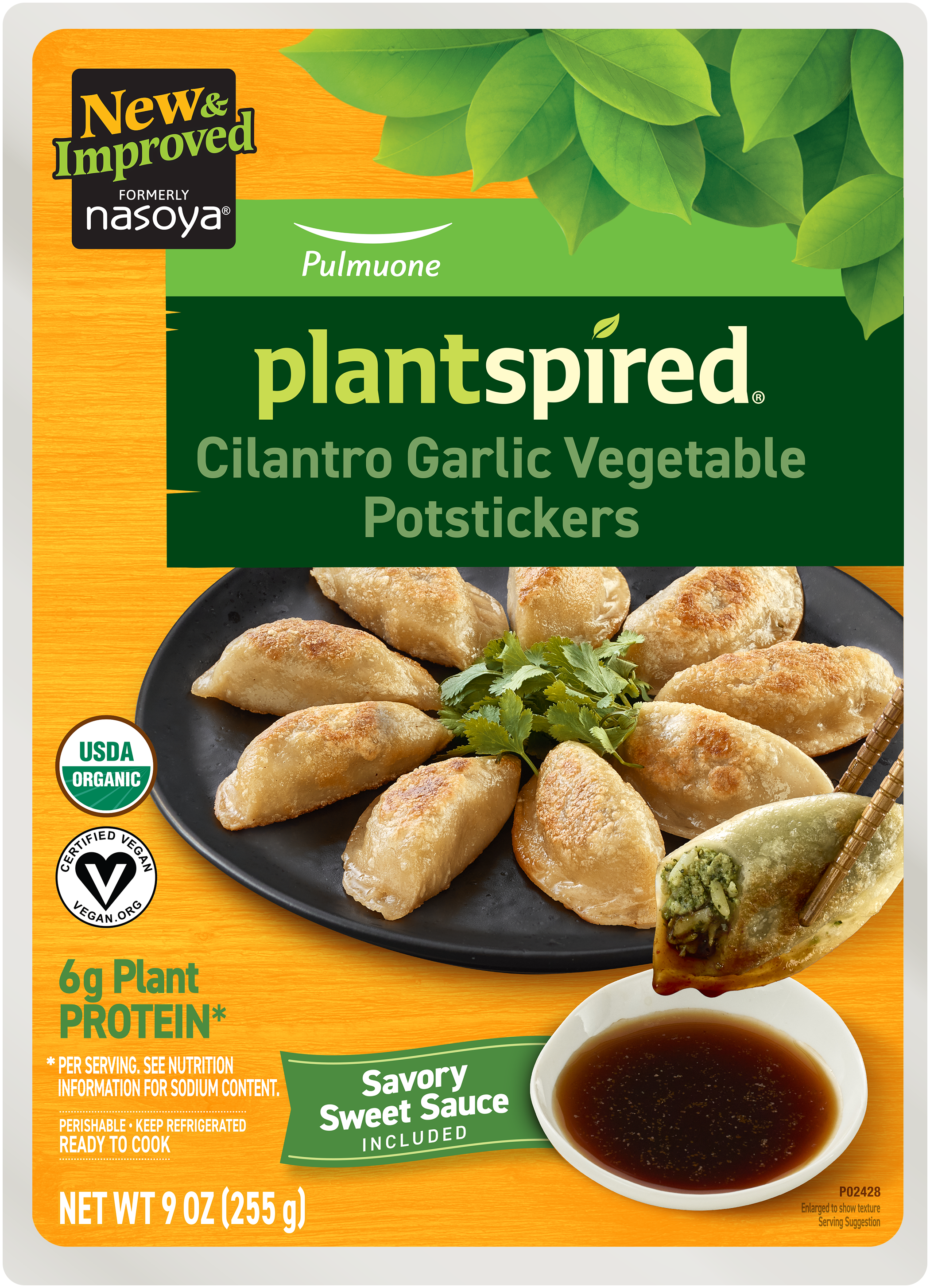 Plantspired Cilantro Garlic Vegetable Potstickers package
