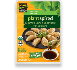 Plantspired Cilantro Garlic Vegetable Potstickers package