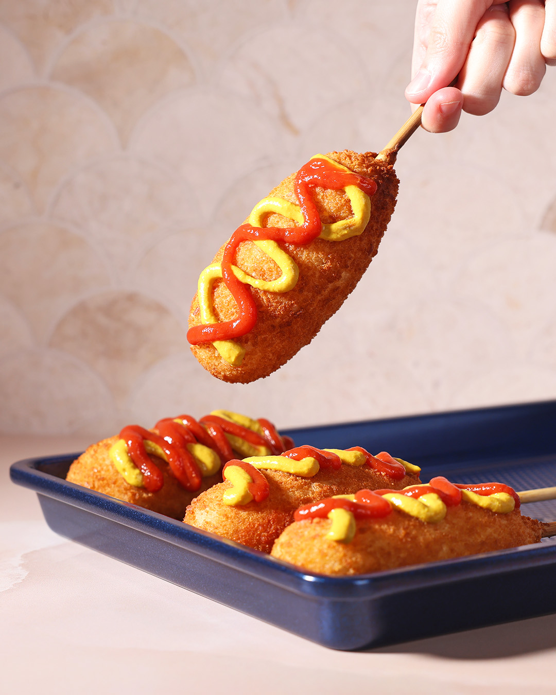 Panko crusted corndog